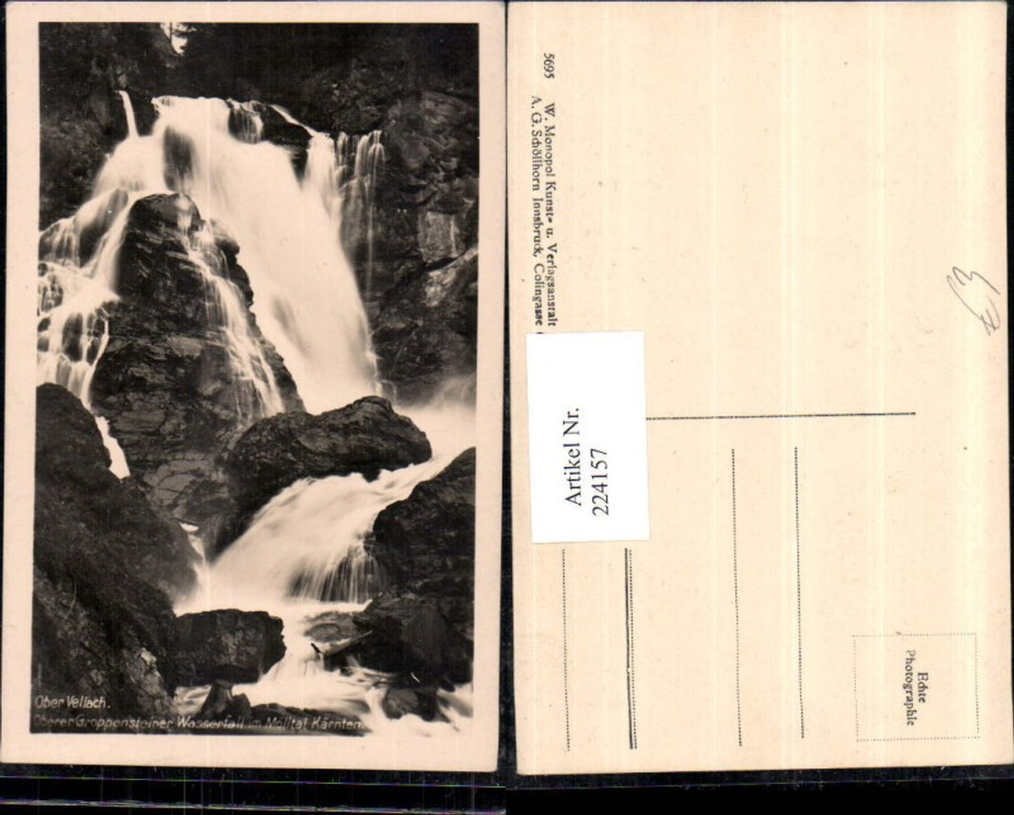 224157,Ober Vellach Oberer Groppensteiner Wasserfall i. Mölltal