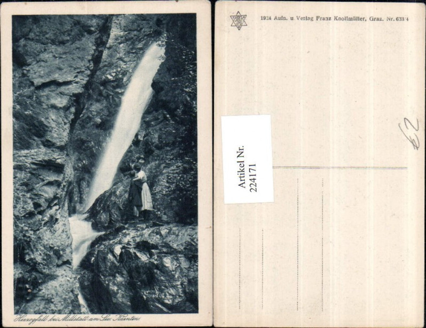 224171,Herzogfall b. Millstatt a. See Wasserfall