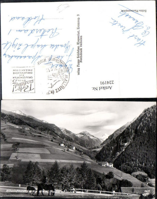 224191,Mallnitz Dösental m. Säuleck pub Franz Schilcher 2418
