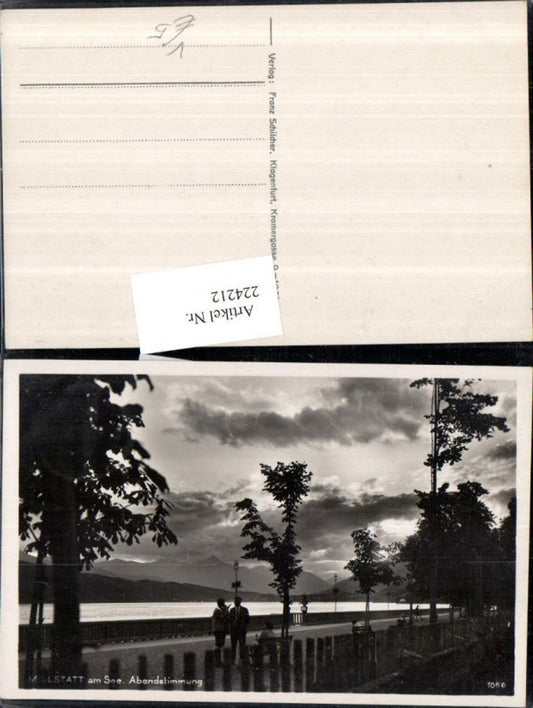 224212,Millstatt a. See Abendstimmung Promenade pub Franz Schilcher 1086