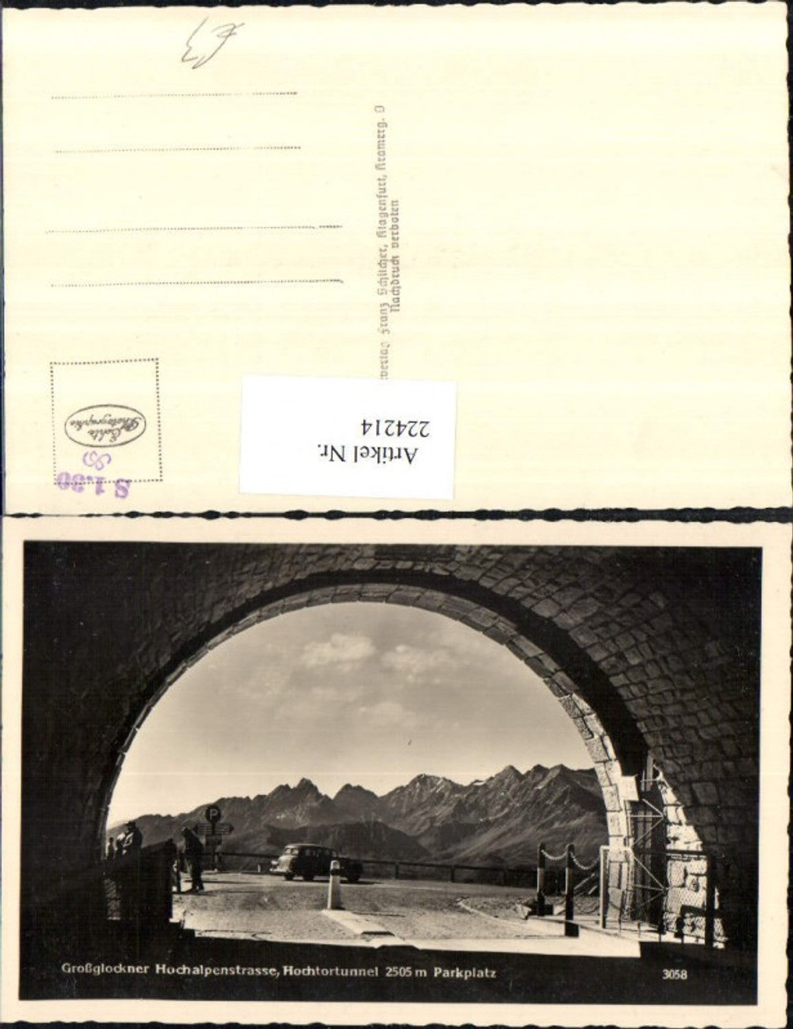 224214,Großglockner Hochalpenstraße Hochtortunnel Parkplatz pub Franz Schilcher 3058