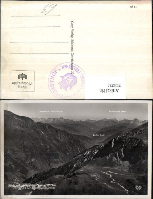 224224,Blick v. d. Edelweiß-Spitze Großglockner Hochalpenstraße Leoganger Steinberger Zeller See Steinernes Meer