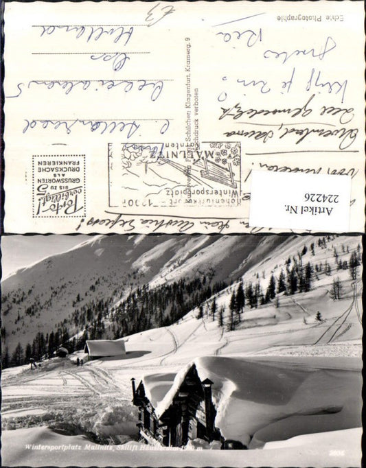 224226,Mallnitz Skilift Häusleralm Winterbild Berghütte pub Franz Schilcher 2605
