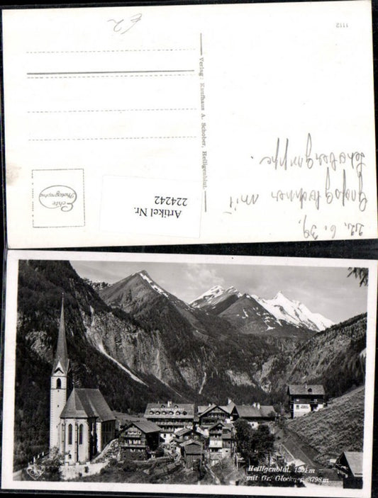 224242,Heiligenblut Totale Kirche m. Großglockner