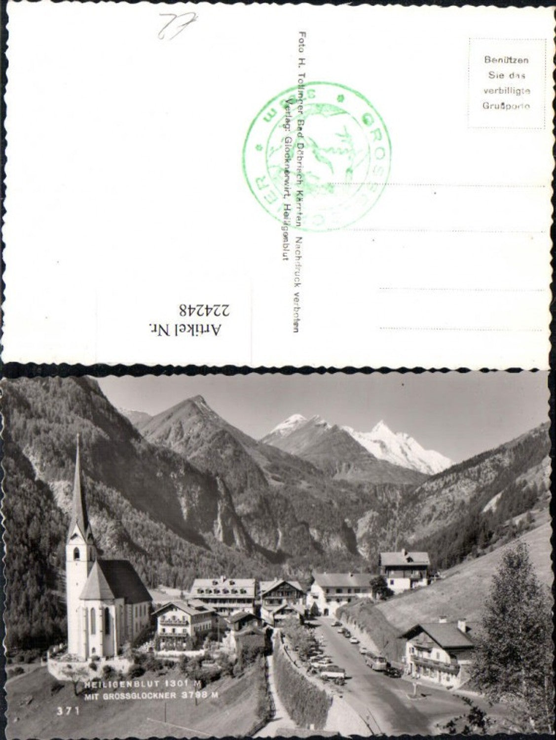 224248,Heiligenblut Totale Kirche m. Großglockner