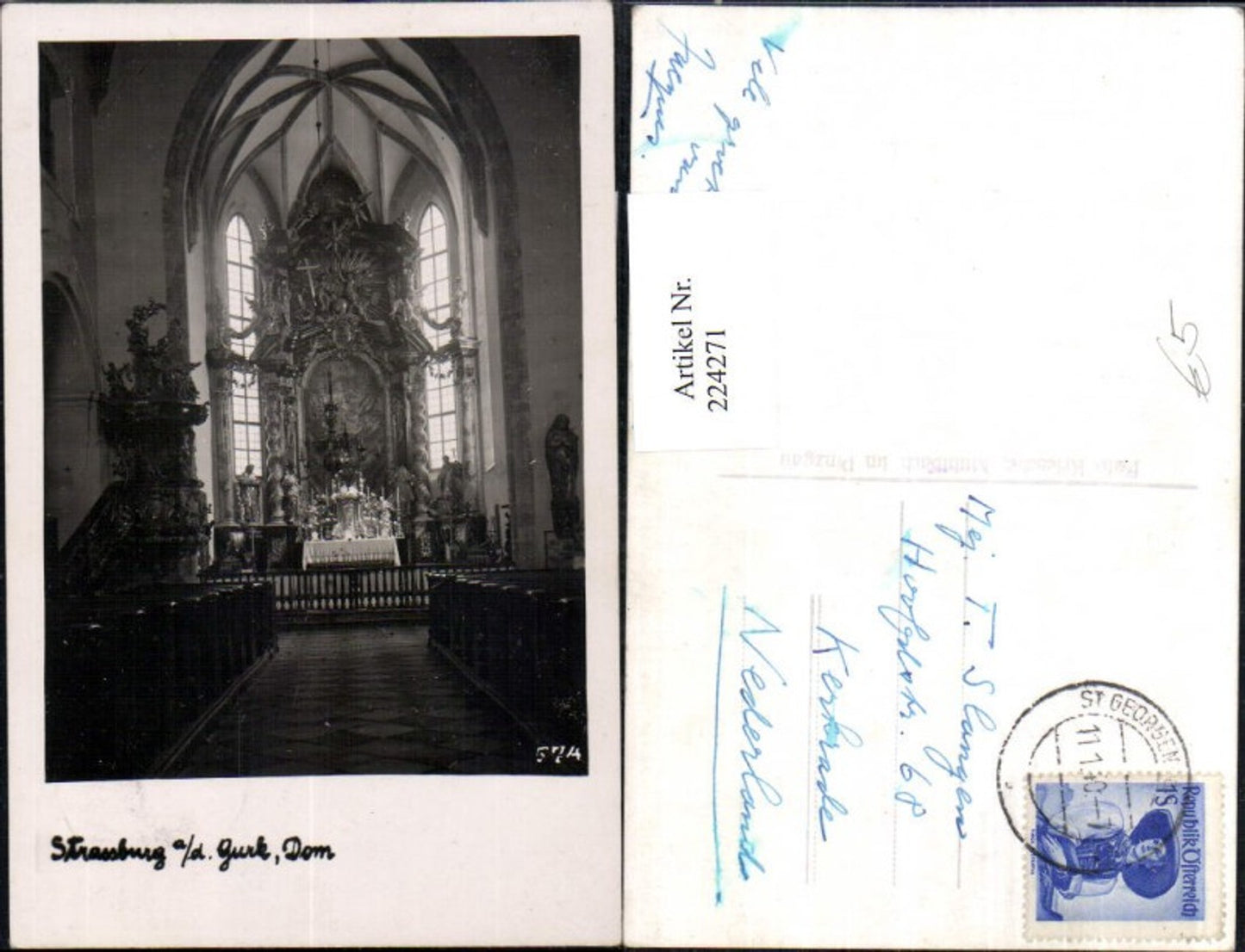 224271,Straßburg a. d. Gurk Dom Kirche Innenansicht
