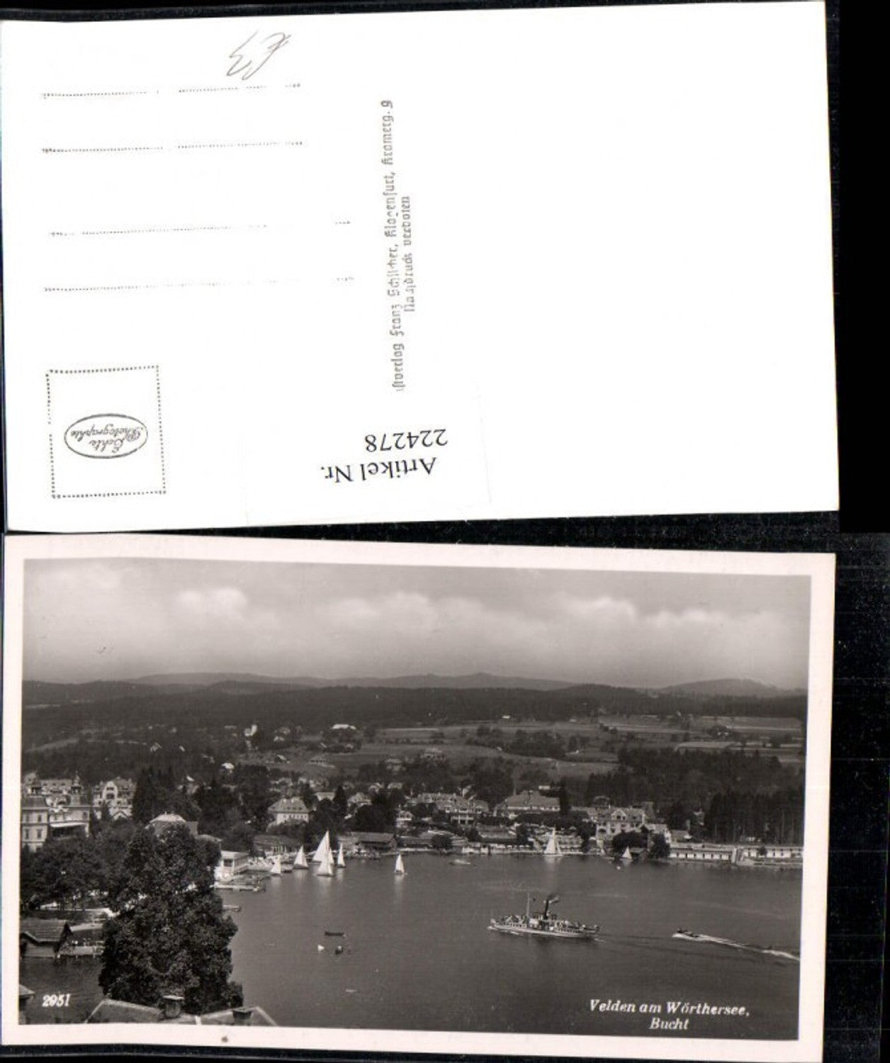 224278,Velden a. Wörthersee Teilansicht Bucht pub Franz Schilcher 2951