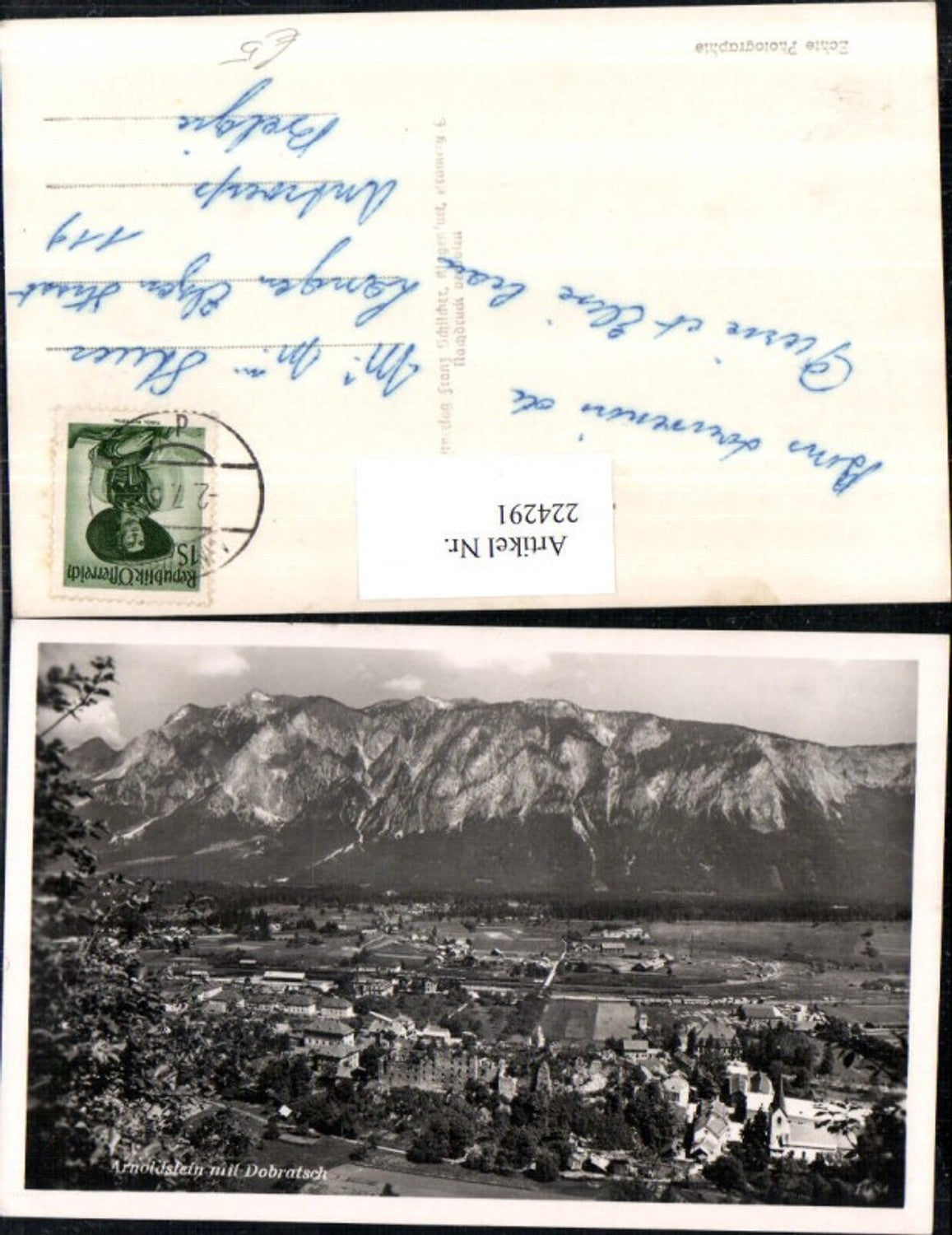 224291,Arnoldstein Totale m. Dobratsch pub Franz Schilcher 1984