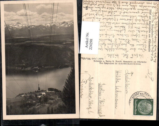 224298,Kanzelbahn Seilbahn Gondel Blick auf Annenheim a. Ossiachersee b. Villach