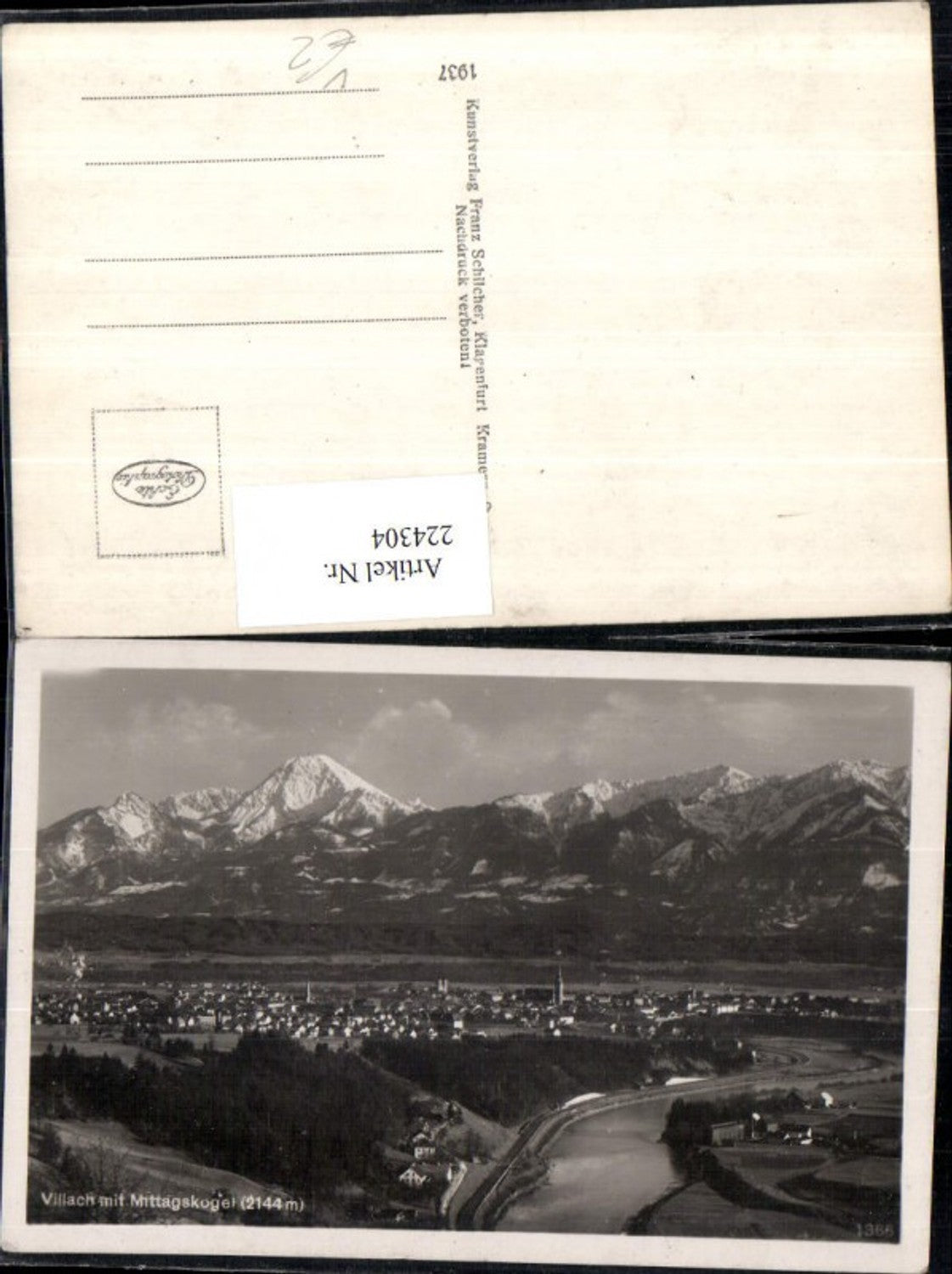 224304,Villach Totale m. Mittagskogel pub Franz Schilcher 1366