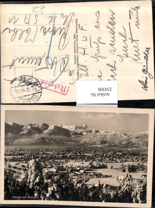 224308,Villach Totale m. Mangart Winterbild pub Franz Schilcher 2637