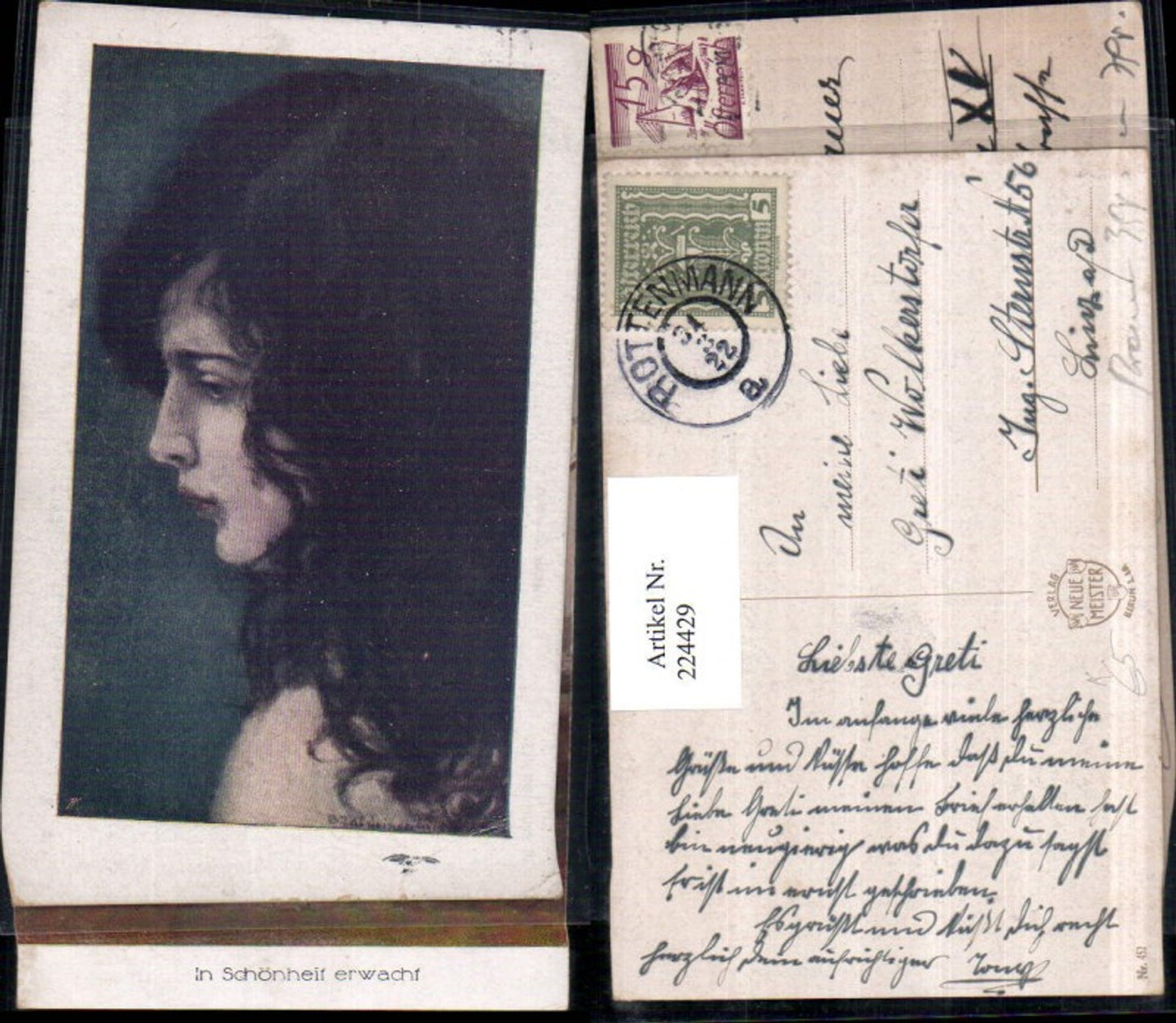 224428,Künstler AK B. Zdichinez Ernste Gedanken Frau Portrait pub Kilophot