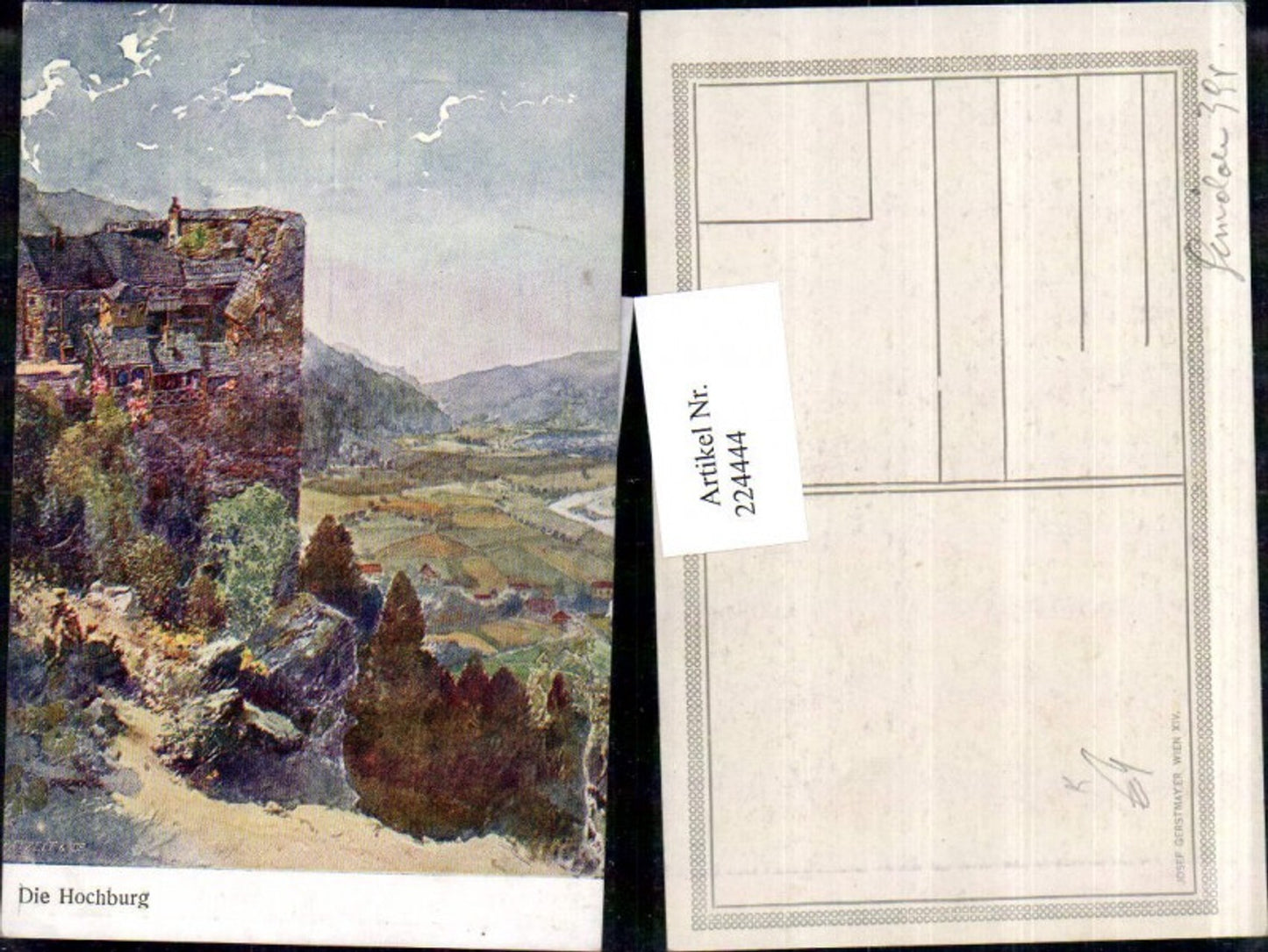 224444,Künstler AK Die Hochburg Burg pub Josef Gerstmayer Wien