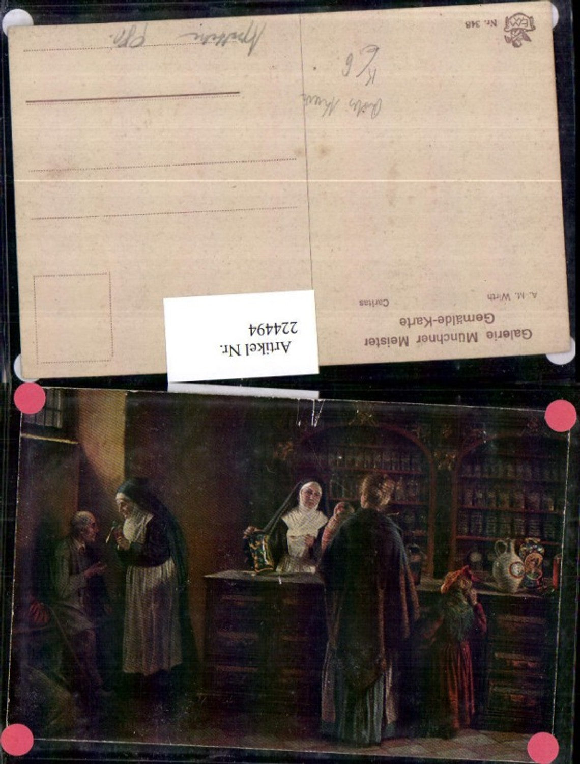 224494,Künstler AK A. M. Wirth Caritas Rotes Kreuz Schwestern Medizin