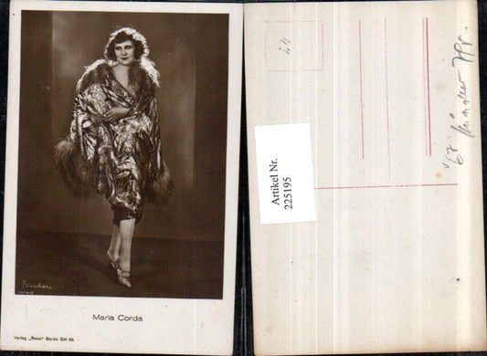 225195,Schauspielerin Maria Corda pub Ross Berlin