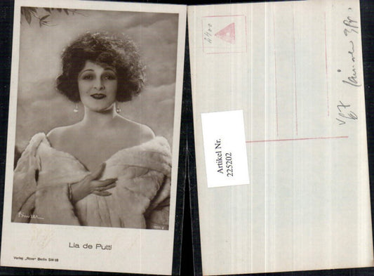 225202,Schauspielerin Lia de Putti Portrait pub Ross Berlin