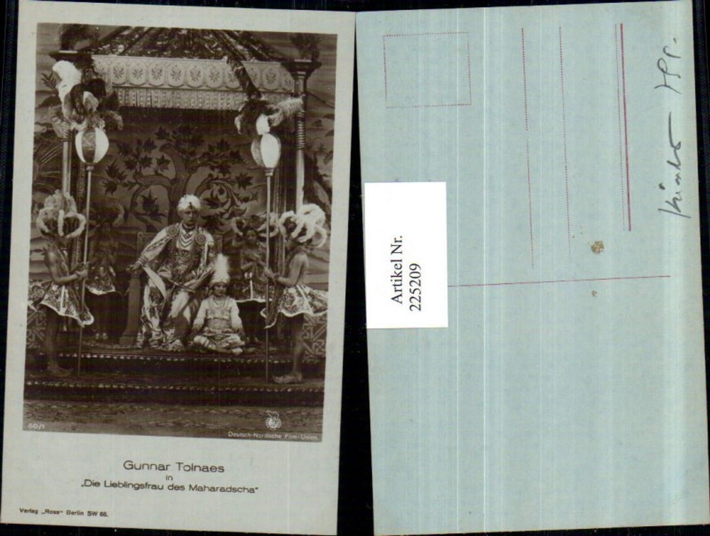 225209,Schauspieler Gunnar Tolnaes in Die Lieblingsfrau d. Maharadscha pub Ross Berlin