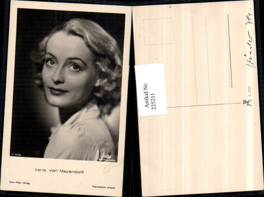 225211,Schauspielerin Irene von Meyendorff Portrait