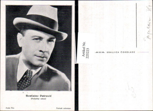 225223,Schauspieler Svetislav Petrovic Posljednji valcer Portrait m. Hut