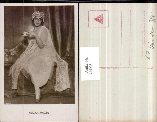 225235,Schauspielerin Hella Moja m. Kleid Tasse