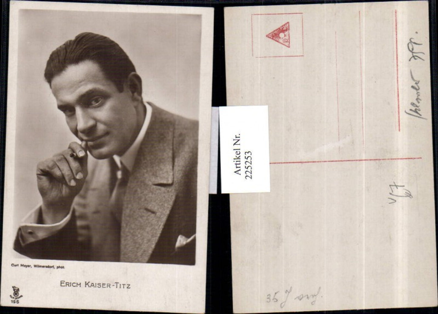 225253,Schauspieler Erich Kaiser-Titz Portrait pub RPH 156