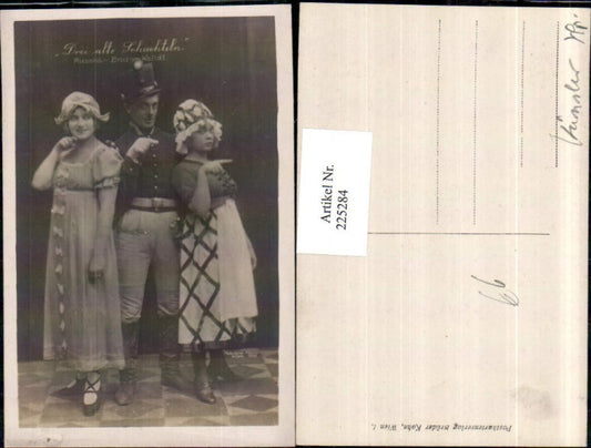 225284,Schauspieler Russka Brod u. Walidt in Drei alte Schachteln