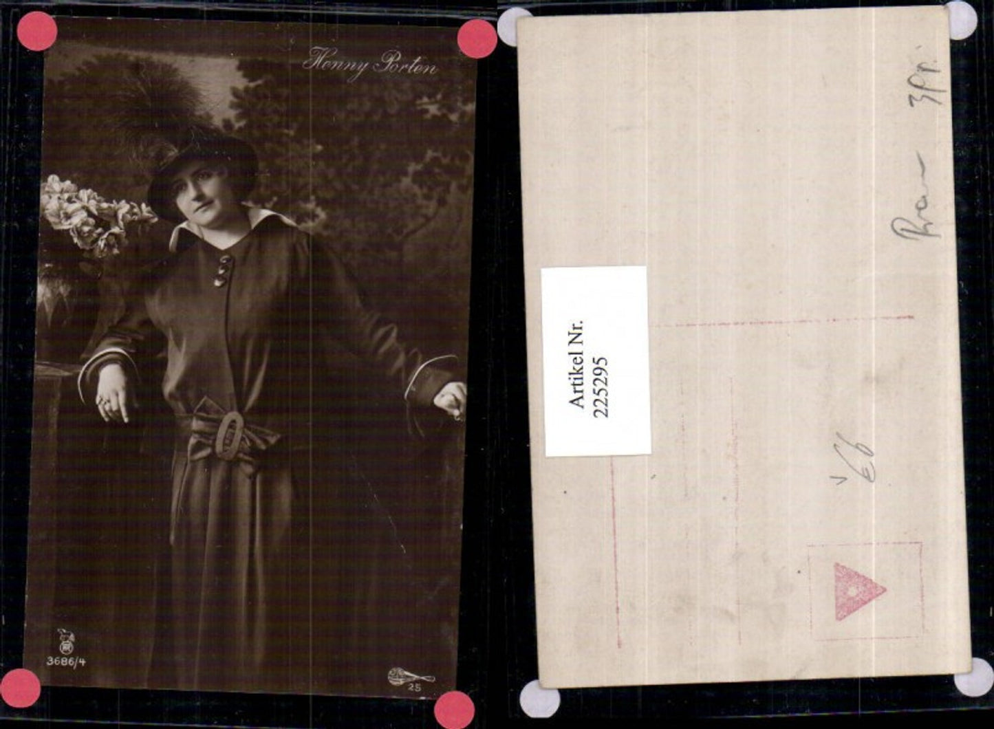 225295,Schauspielerin Henny Porten m. Hut Mantel pub RPH 3686/4
