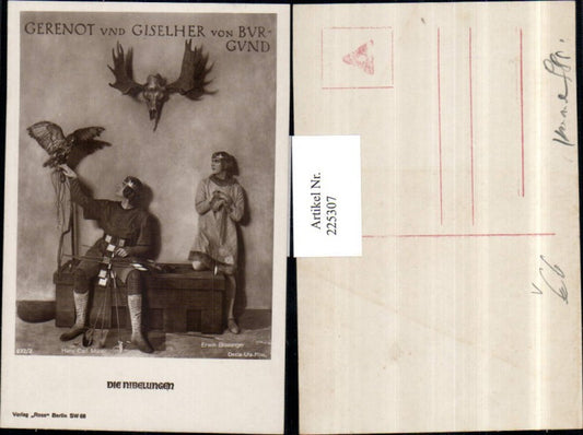 225307,Schauspieler Hans Carl Müller u. Erwin Biswanger Gerenot und Giselher von Burgrund in Die Nibelungen pub Ross Be