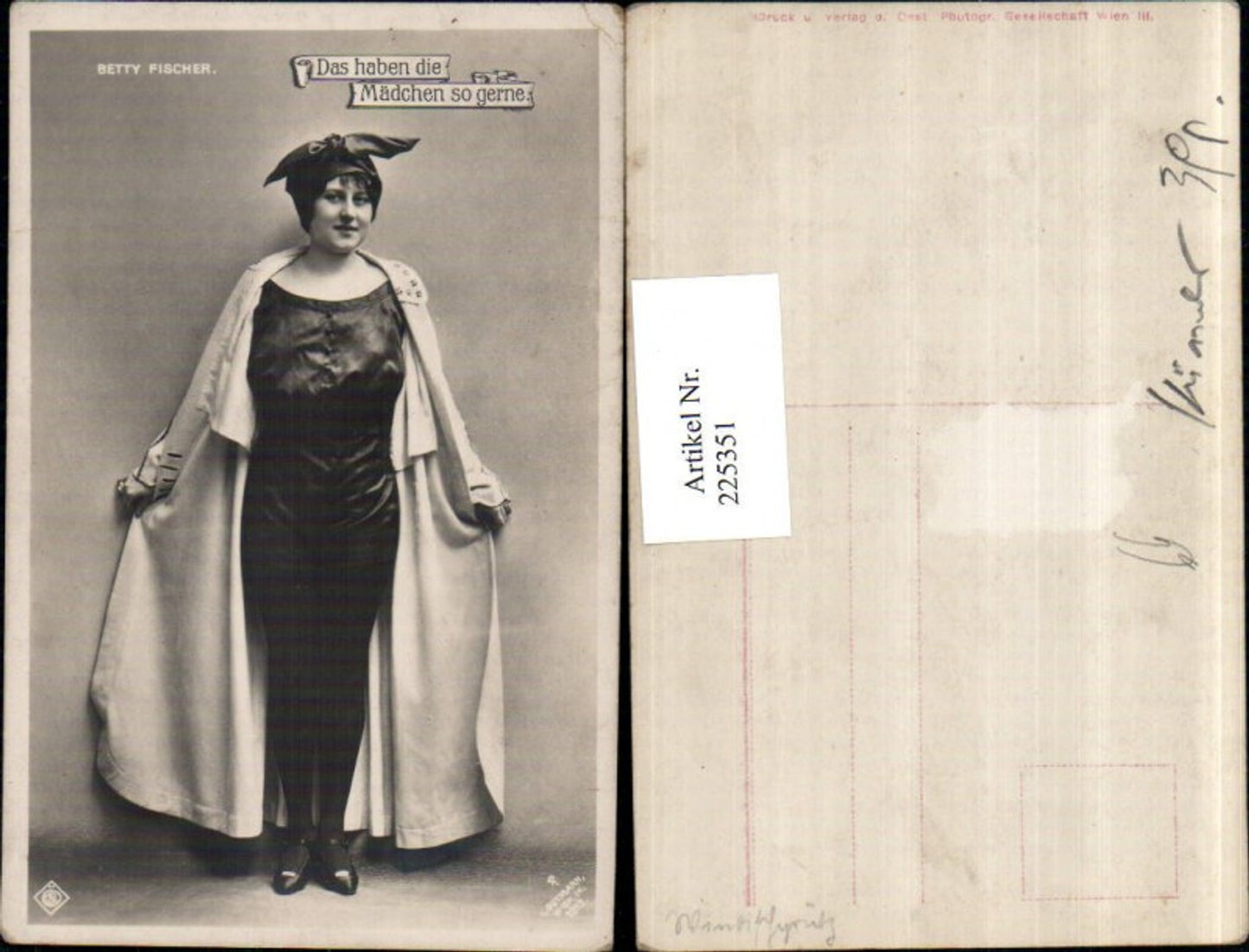 225351,Schauspielerin Betty Fischer in Das haben die Mädchen so gerne