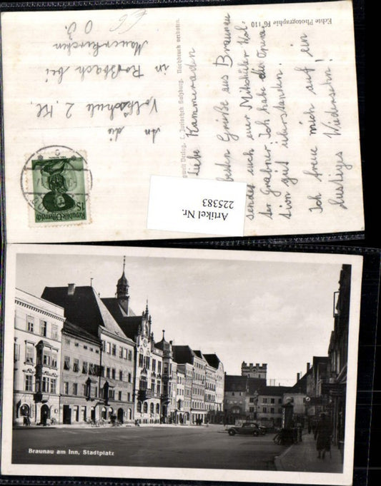 225383,Braunau a. Inn Stadtplatz Platz Straßenansicht
