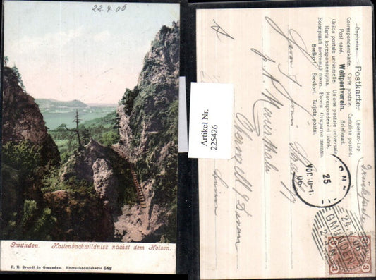 225426,Gmunden Kaltenbachwildniss nächst d. Hoisen pub F. E. Brandt 648