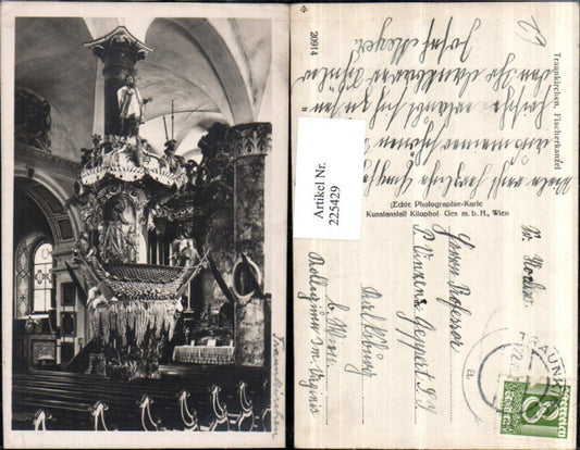 225429,Traunkirchen Kirche Innenansicht Fischerkanzel Kanzel
