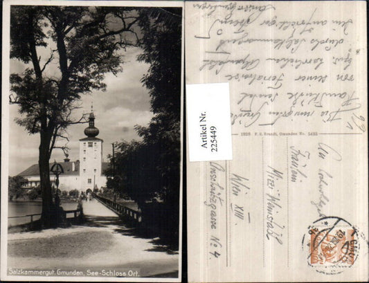 225449,Salzkammergut Gmunden See Schloss Orth pub F. E. Brandt 5433