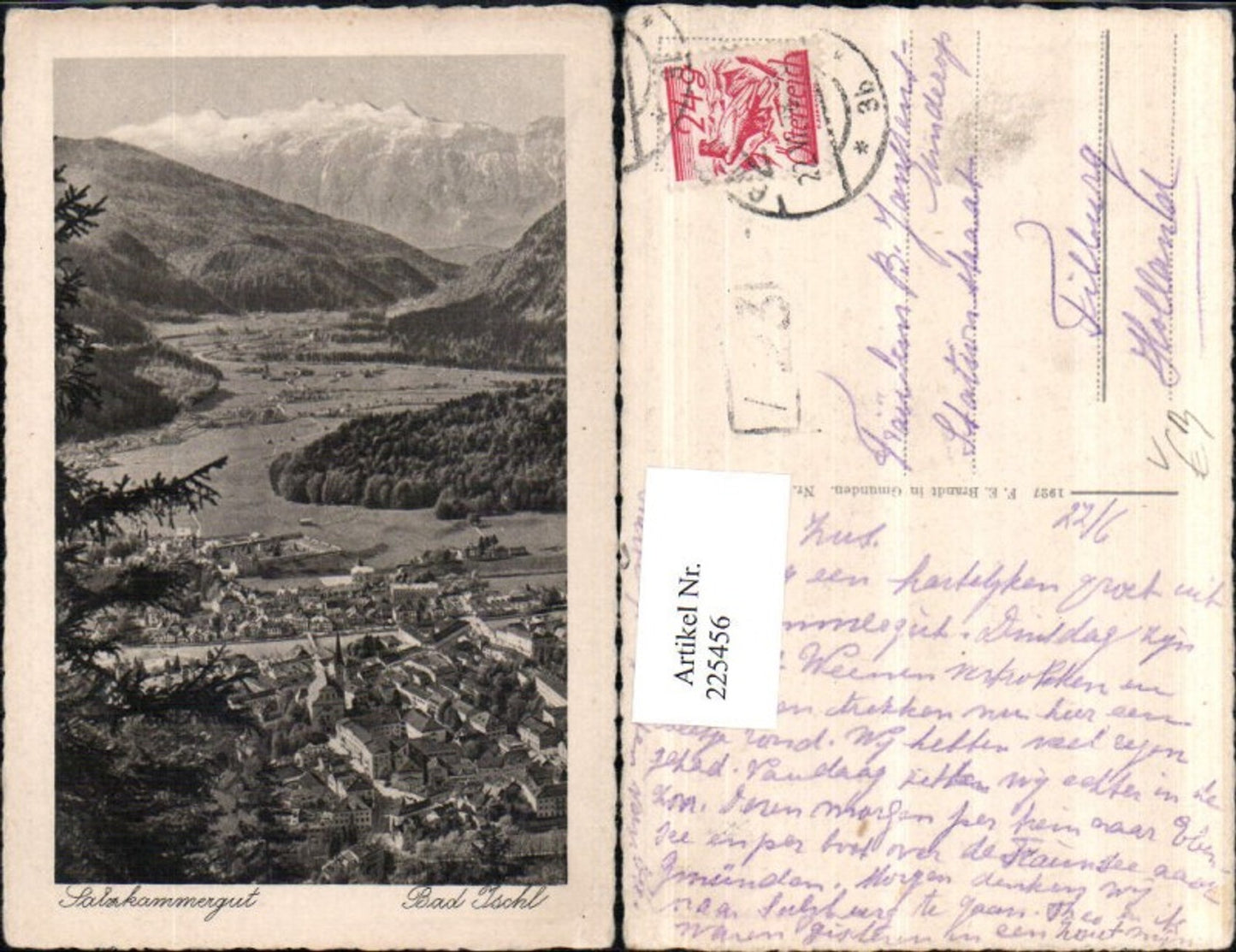 225456,Salzkammergut Bad Ischl Totale pub F. E. Brandt 7071