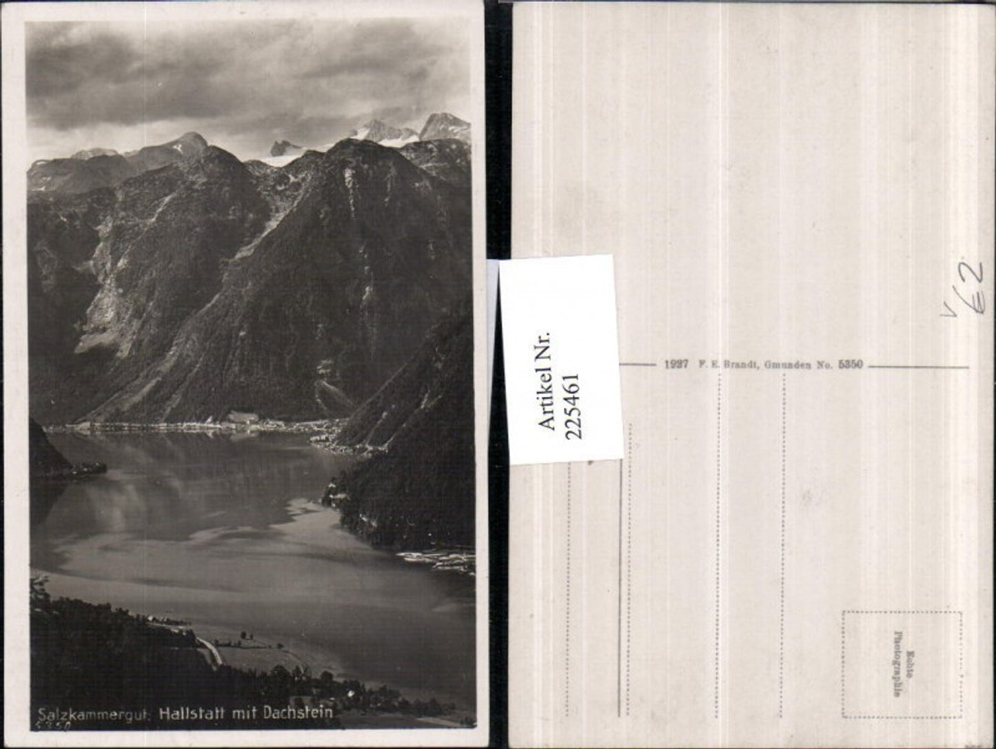 225461,Salzkammergut Hallstatt m. Dachstein Bergkulisse pub F. E. Brandt 55350