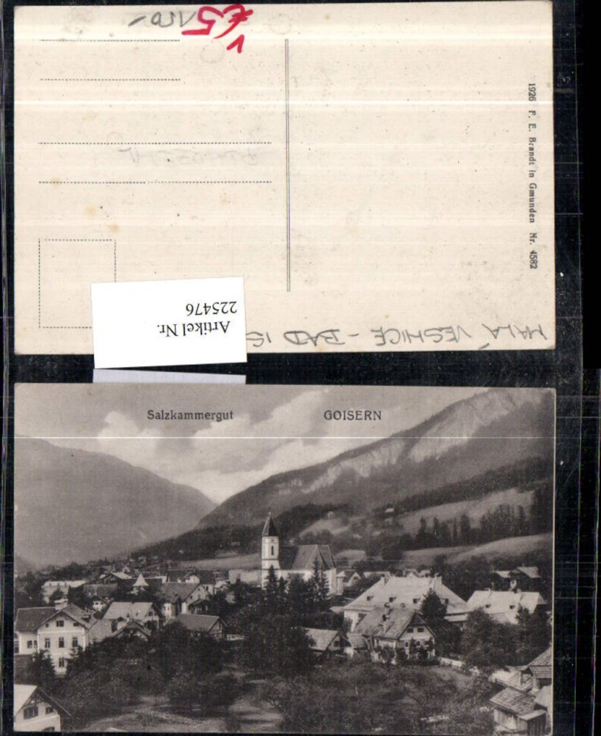 225476,Salzkammergut Goisern Totale pub F. E. Brandt 4582