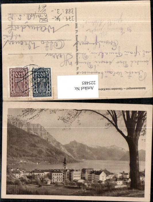 225485,Salzkammergut Gmunden v. Kalvarienberg Teilansicht pub F. E. Brandt 01