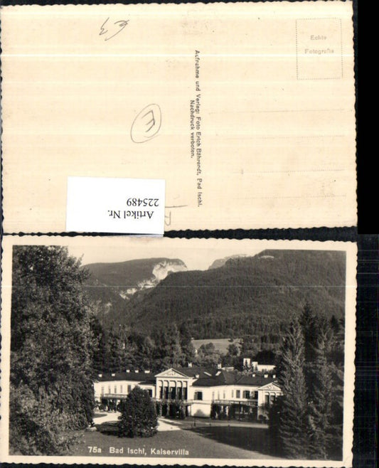 225489,Bad Ischl Kaiservilla Villa
