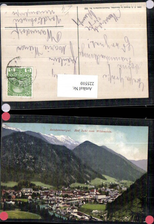 225510,Salzkammergut Bad Ischl Totale v. Wildenstein pub F. E. Brandt 760