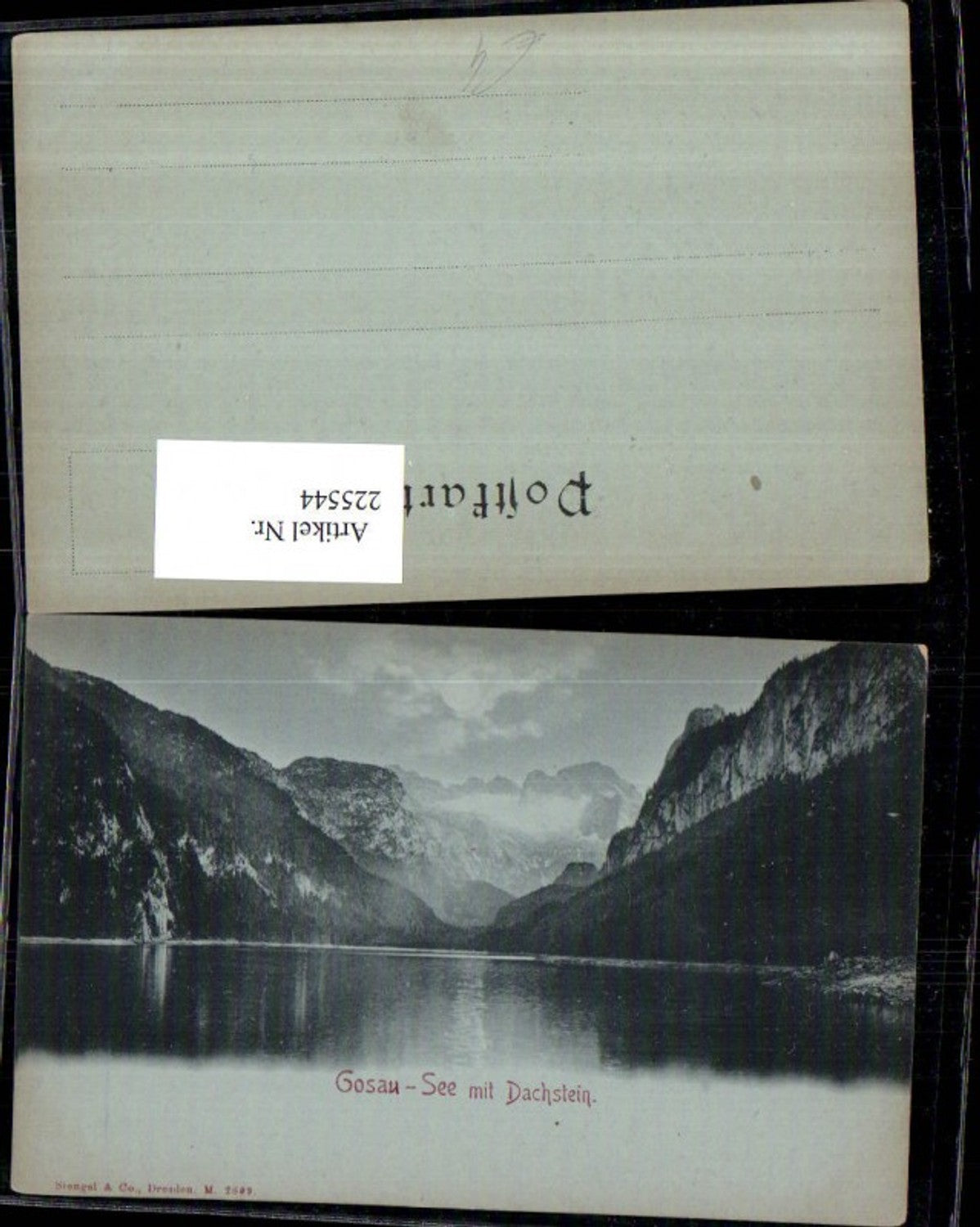 225544,Mond Litho AK Gosau-See m. Dachstein Bergkulisse pub Stengel & Co 2609