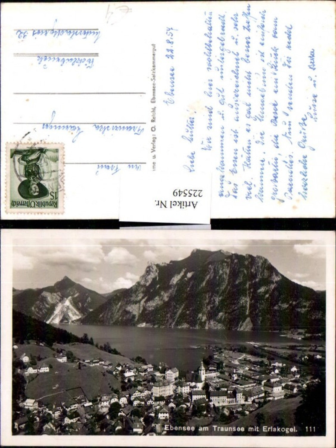 225549,Ebensee a. Traunsee Totale m. Erlakogel