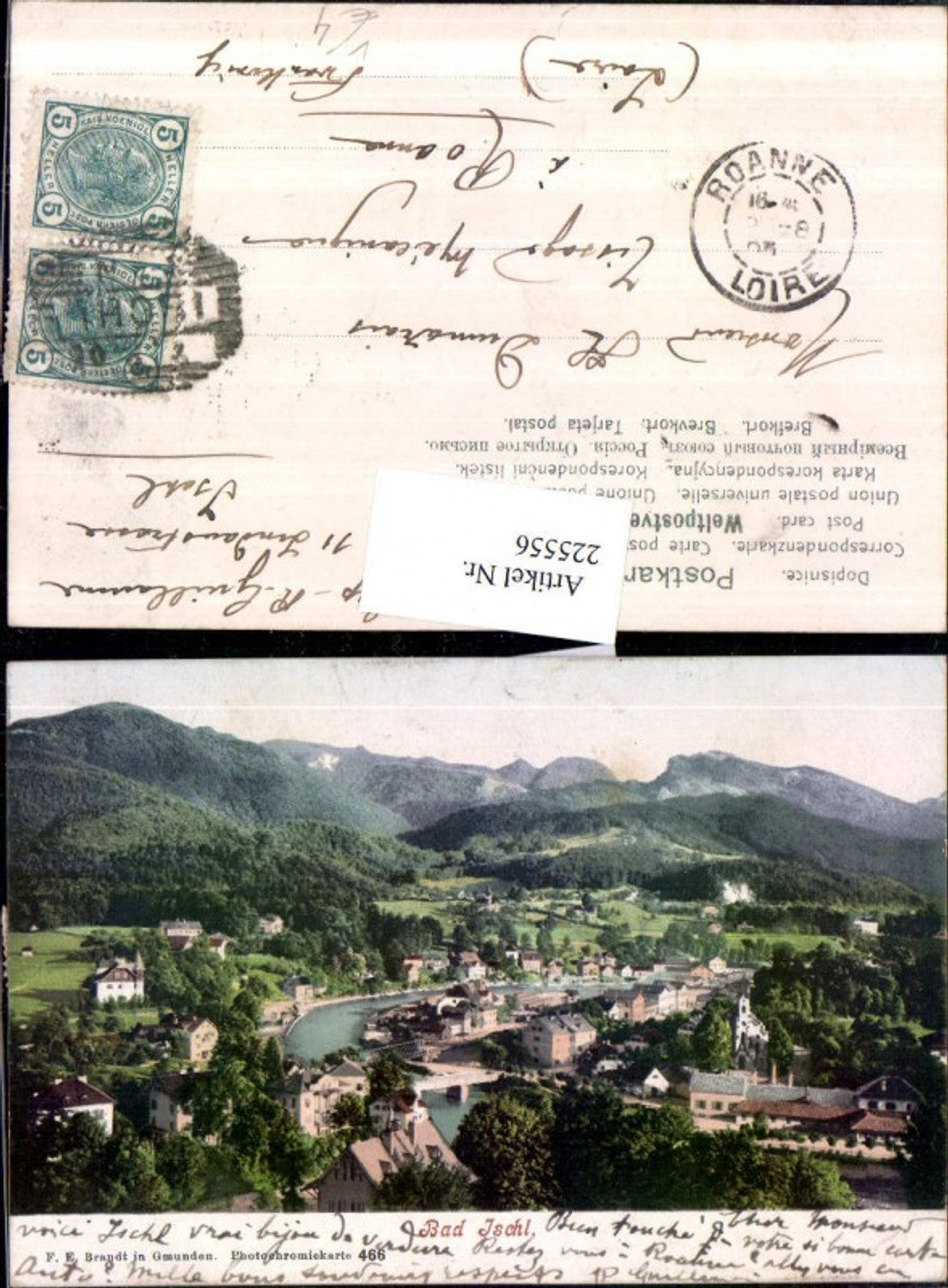 225556,Bad Ischl Teilansicht pub F. E. Brandt 466