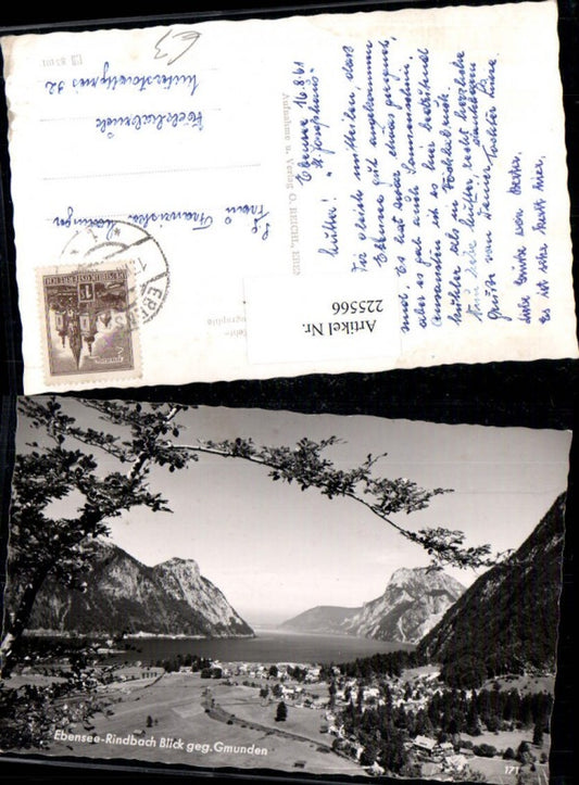 225566,Ebensee Rindbach Totale Blick geg. Gmunden
