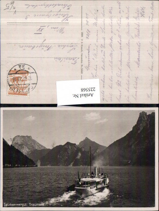 225568,Salzkammergut Traunsee Dampfer pub F. E. Brandt 5443