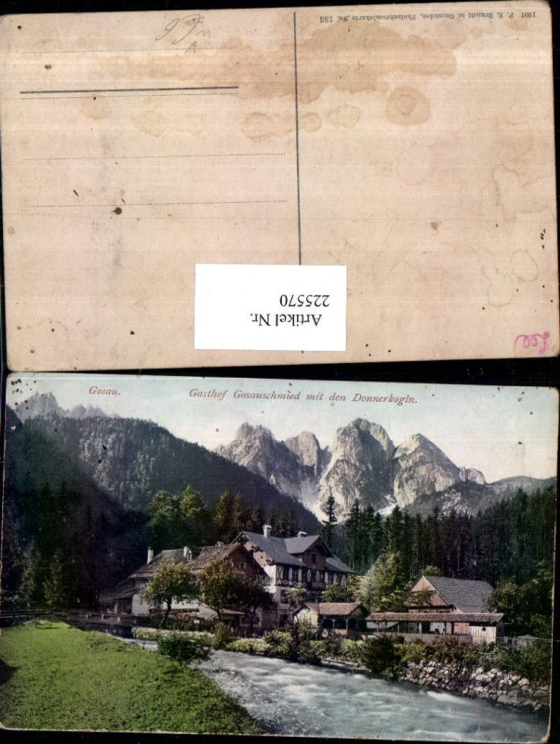 225570,Gosau Gasthof Gosauschmied m. d. Donnerkogln pub F. E. Brandt 136