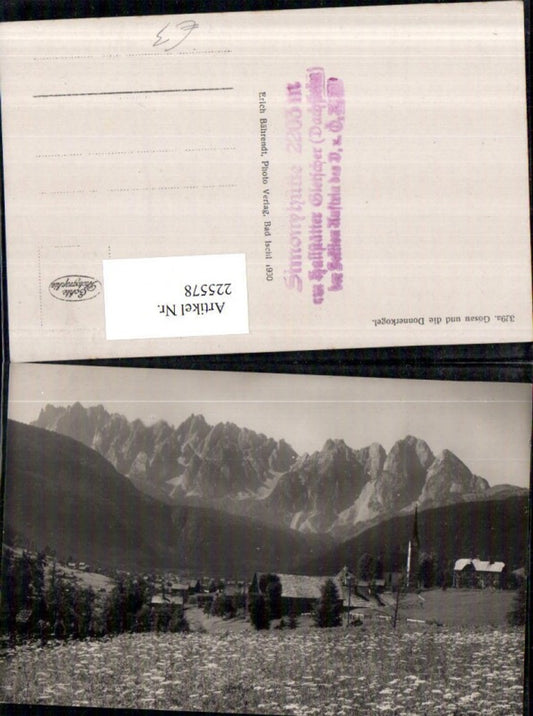 225578,Gosau u. d. Donnerkogel Totale Bergkulisse