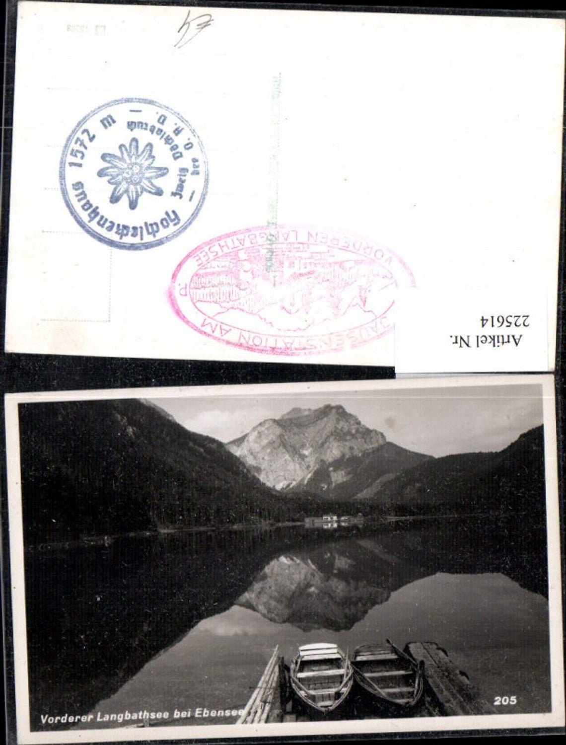 225614,Vorderer Langbathsee See b. Ebensee Ruderboote