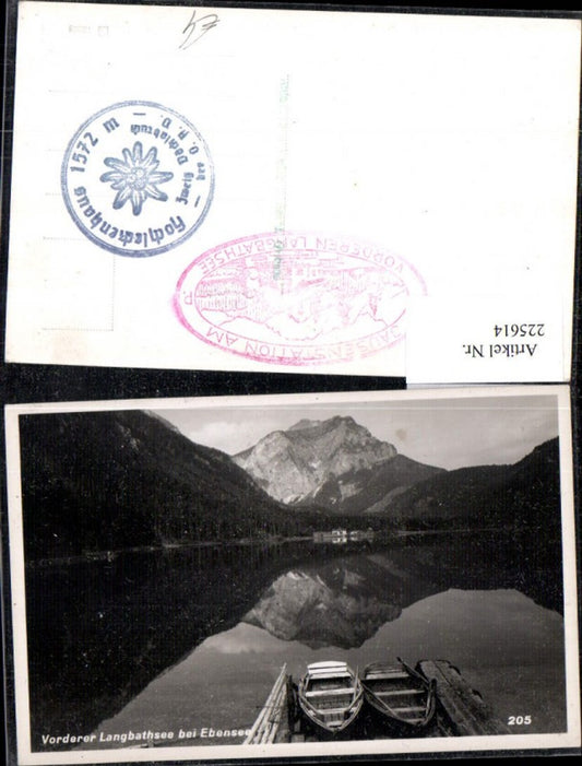 225614,Vorderer Langbathsee See b. Ebensee Ruderboote