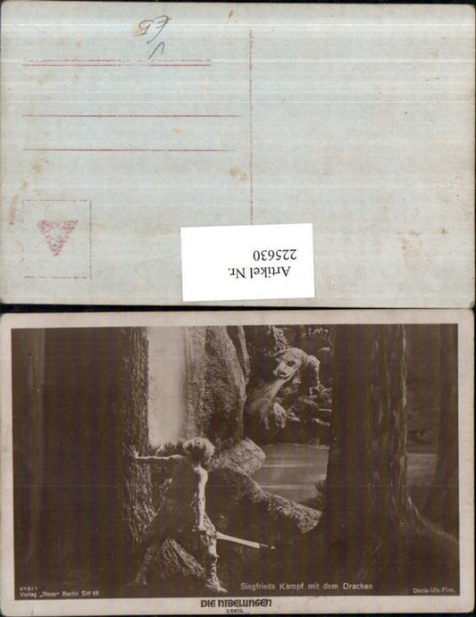 225630,Die Nibelungen Siegfrieds Kampf m. d. Drachen pub Ross Berlin 678/1