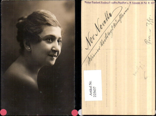 225637,Wiener Vortragskünstlerin Nora Norette Portrait